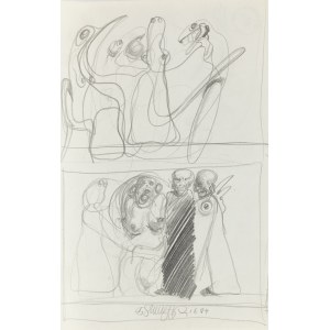 Franciszek Starowieyski (1930 Bratkówka u Krosna - 2009 Varšava), charakterová skica, 1984
