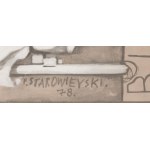 Franciszek Starowieyski (1930 Bratkówka u Krosna - 2009 Varšava), plakát ke hře Tadeusze Różewicze Bílá svatba v Divadle Stefana Jaracze v Olštýně, 1978.
