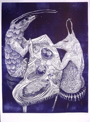 Barbara LESZCZYŃSKA (ur. 1992), Późny wieczór w Pont-Croix, 2017