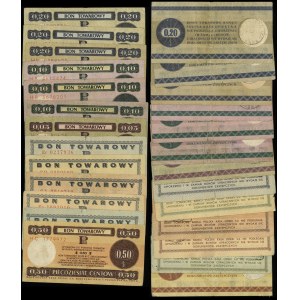 Polska, zestaw 13 bonów, 1969-1979