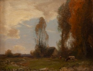 Roman Kazimierz Kochanowski (1857 Cracovia - 1945 Frisinga, Baviera), Paesaggio d'autunno