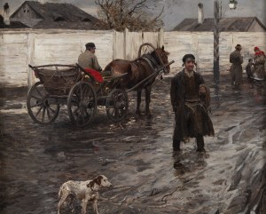 Alfred Wierusz-Kowalski (1849 Suwałki - 1915 Monachium), W małym miasteczku