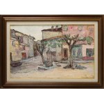 Włodzimierz Terlikowski (1873 Poraj k. Łodzi - 1951 Paryż), Mały rynek w Saint Tropez (Petite place a Saint-Tropez), 1924