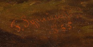 Feliks Sypniewski (1830 Warszawa - 1903 Warszawa), Spotkanie Alfa i Aldony w obecności Halbana, 1855