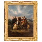 Feliks Sypniewski (1830 Warszawa - 1903 Warszawa), Spotkanie Alfa i Aldony w obecności Halbana, 1855