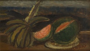 Zygmunt Józef Menkes (1896 Lwów - 1986 Riverdale, USA), Martwa natura z arbuzem i ananasem, około 1930