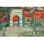 Jakub Zucker (1900 Radom - 1981 Nowy Jork), Washington Square Park w Nowym Jorku, około 1950