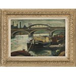 Seweryn (Szemaria) Szrajer (1889 - 1947 ), Barki na Sekwanie (La Seine, Le pont)