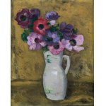 Artur Kolnik (1890 Stanisławów - 1971 Paryż), Anemony w wazonie