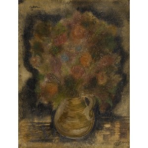 Jankiel Adler (1895 Tuszyn k. Łodzi - 1949 Aldbourne k. Londynu), Kwiaty w wazonie, 1928