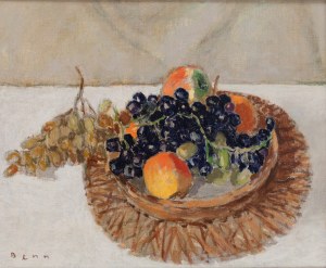Benn Bencion Rabinowicz (1905 Białystok - 1989 Paryż), Martwa natura z jabłkami i winogronami, 1960