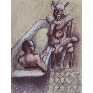 Jan Lebenstein, SCENA DOMOWA, 1970