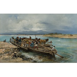 Tadeusz Rybkowski, PRZEWÓZ NA DNIESTRZE, ok. 1892