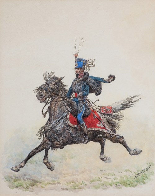 Jan Rosen, HUZAR XIII PUŁKU WOJSK KSIĘSTWA WARSZAWSKIEGO, 1915