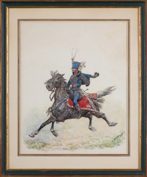 Jan Rosen, HUZAR XIII PUŁKU WOJSK KSIĘSTWA WARSZAWSKIEGO, 1915