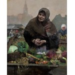 Wacław Szymanowski, PRZEKUPKA. HANDLARKA WARZYW. HANDLARKA WŁOSZCZYZNY, ok. 1883