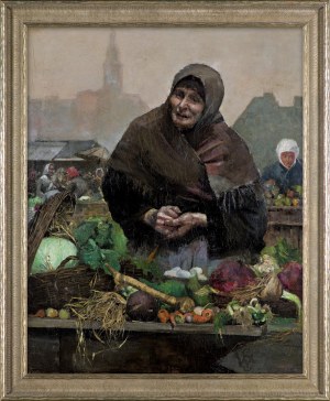 Wacław Szymanowski, PRZEKUPKA. HANDLARKA WARZYW. HANDLARKA WŁOSZCZYZNY, ok. 1883
