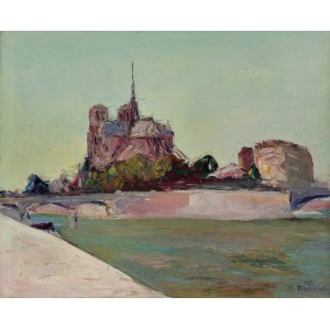 Wlodzimierz Terlikowski, PARIS, VIEW ON NOTRE-DAME CATHEDRAL, 1928
