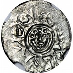 RR-, Bolesław III Krzywousty 1107-1138, denar wrocławski przed 1107, menniczy, R8