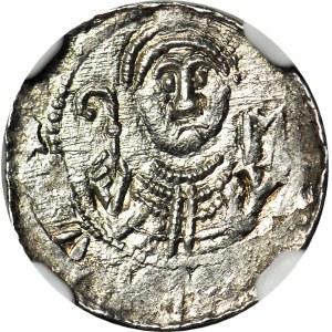 Władysław II Wygnaniec 1138-1146, Denar, książę i biskup, C-N, menniczy