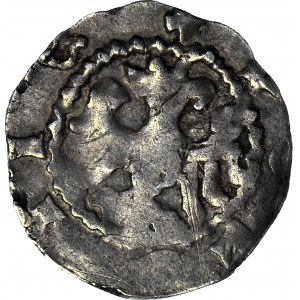 RR-, Władysław Łokietek 1305-1333, denar, Hełm/Orzeł, R5
