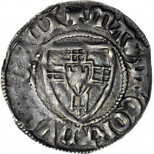 RRR-, Zakon Krzyżacki, Konrad III von Jungingen 1393-1407 Szeląg, Toruń, litera t, R6