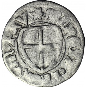RR-, Zakon Krzyżacki, Michał Küchmeister von Sternberg 1414-1422, Szeląg, przebitka M(I)ONETA