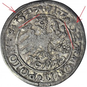 Zygmunt I Stary, Grosz 1527, Kraków, DWIE DATY 1527-1527