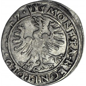 R-, Zygmunt I Stary, Grosz 1547, Kraków, przebitka PRIO na PRIM
