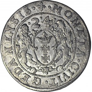Zygmunt III Waza, Ort 1624 Gdańsk, kropka między 2-4 u góry
