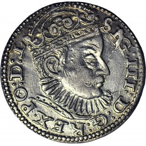 Zygmunt III Waza, Trojak 1588, Ryga, duże popiersie króla