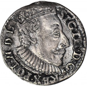 RR-, Zygmunt III Waza, Trojak 1588, Olkusz, duża głowa, R3