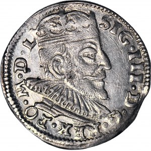 Zygmunt III Waza, Trojak 1592 Wilno, SIG, b. ładny