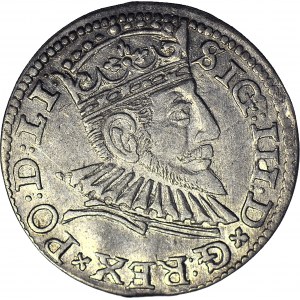 Zygmunt III Waza, Trojak 1592, Ryga, nienotowana interpunkcja