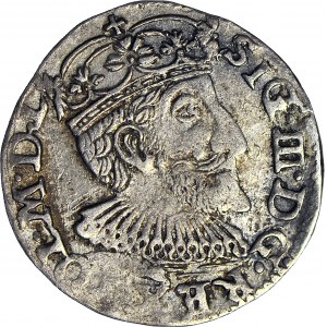 Zygmunt III Waza, Trojak Olkusz 1592, pełna data w wierszu