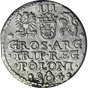 RR-, Zygmunt III Waza, Trojak 1594 Malbork, pierścień rozdziela datę