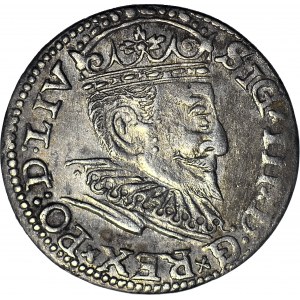 Zygmunt III Waza, Trojak 1595, Ryga, LIV