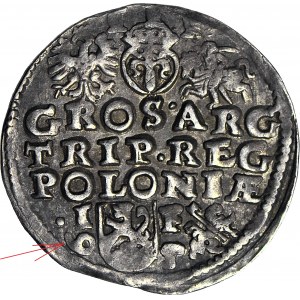 R-, Zygmunt III Waza, Trojak 1595 Lublin, leżąca 9 w dacie, Kopicki R5, Iger-
