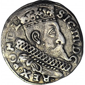 R-, Zygmunt III Waza, Trojak Poznań 1598, 98 pod FH