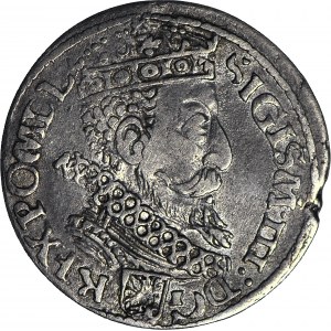 R-, Zygmunt III Waza, Trojak 1606 Kraków, Lewart pod popiersiem
