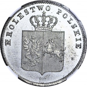 Powstanie Listopadowe, 2 złote 1831, Warszawa, świeży stemple, WYŚMIENITE