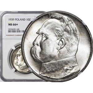 10 złotych 1939, Piłsudski, GABINETOWY, REWELACYJNA NOTA!!!
