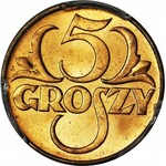 5 groszy 1938, mennicze, kolor RD