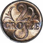 2 grosze 1938, mennicze, kolor RB