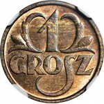1 grosz 1934, menniczy, kolor RB