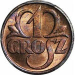 1 grosz 1939, menniczy, kolor RB