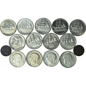 15 szt. monety międzywojenne