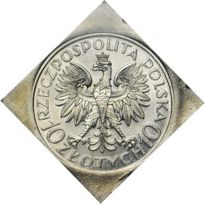 PRÓBA, KLIPA, 10 złotych Traugutt 1933, piękna