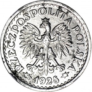 RR-, 1 złoty 1928, kłosy, nakład 15 sztuk