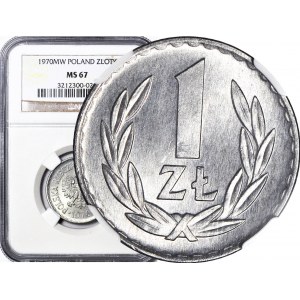 1 złoty 1970, mennicze